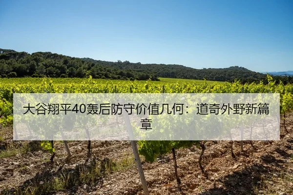 大谷翔平40轰后防守价值几何：道奇外野新篇章